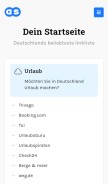 How deinstartseite.de looks like on a mobile device such as an iPhone.