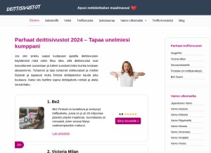 How deittisivustot.net looks like on a tablet such as an iPad.