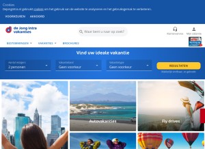 How dejongintra.nl looks like on a tablet such as an iPad.