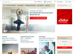 How deka.de looks like on a tablet such as an iPad.