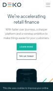 How dekopay.com looks like on a mobile device such as an iPhone.