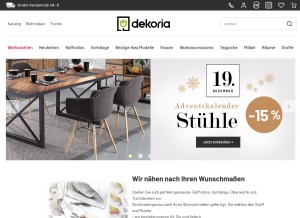 How dekoria.de looks like on a tablet such as an iPad.