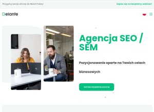 How delante.pl looks like on a tablet such as an iPad.