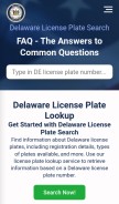 How delawarelicenseplate.com looks like on a mobile device such as an iPhone.