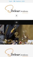 How delearcreations.com looks like on a mobile device such as an iPhone.