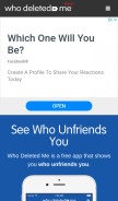 How deleted.io looks like on a mobile device such as an iPhone.