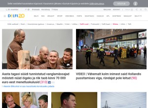 How delfi.ee looks like on a tablet such as an iPad.
