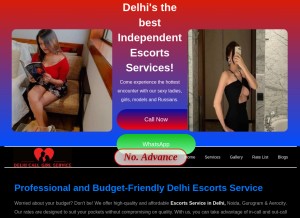 How delhicallgirlservice.in looks like on a tablet such as an iPad.