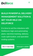 How deliforce.io looks like on a mobile device such as an iPhone.