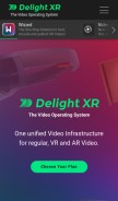 How delight-vr.com looks like on a mobile device such as an iPhone.