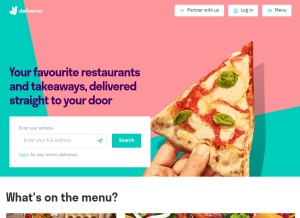 How deliveroo.ae looks like on a tablet such as an iPad.