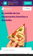 How deliveroo.es looks like on a mobile device such as an iPhone.