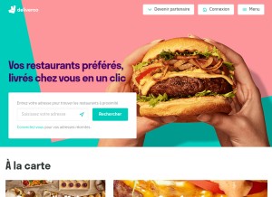 How deliveroo.fr looks like on a tablet such as an iPad.