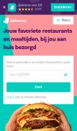 How deliveroo.nl looks like on a mobile device such as an iPhone.
