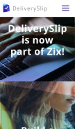How deliveryslip.com looks like on a mobile device such as an iPhone.