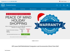 How dellrefurbished.com looks like on a tablet such as an iPad.