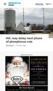 How delmarvanow.com looks like on a mobile device such as an iPhone.