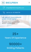 How delphishomeopathy.com looks like on a mobile device such as an iPhone.