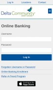 How deltacommunitycu.com looks like on a mobile device such as an iPhone.
