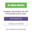 How deltadentalins.com looks like on a mobile device such as an iPhone.