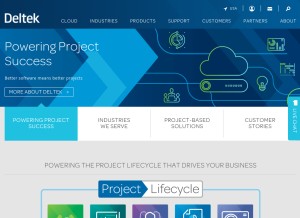 How deltek.com looks like on a tablet such as an iPad.