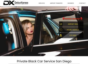 How deluxxpress.com looks like on a tablet such as an iPad.