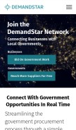 How demandstar.com looks like on a mobile device such as an iPhone.