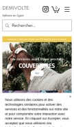 How demivolte.fr looks like on a mobile device such as an iPhone.