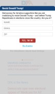 How democracyforamerica.com looks like on a mobile device such as an iPhone.