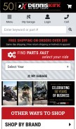 How denniskirk.com looks like on a mobile device such as an iPhone.
