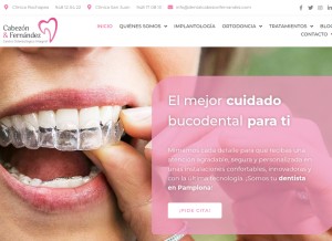 How dentalcabezonfernandez.com looks like on a tablet such as an iPad.
