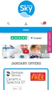 How dentalsky.com looks like on a mobile device such as an iPhone.