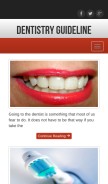 How dentistryguideline.com looks like on a mobile device such as an iPhone.