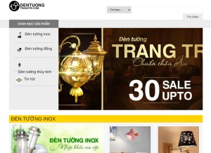 How dentuongtrangtri.com looks like on a tablet such as an iPad.