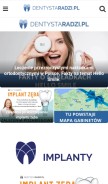 How dentystaradzi.pl looks like on a mobile device such as an iPhone.