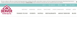 How denver.org looks like on a tablet such as an iPad.