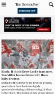 How denverpost.com looks like on a mobile device such as an iPhone.
