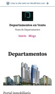 How departamentosventa.wordpress.com looks like on a mobile device such as an iPhone.