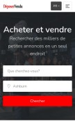 How deposervendu.fr looks like on a mobile device such as an iPhone.