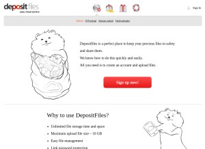 How depositfiles.com looks like on a tablet such as an iPad.
