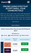 How depositsk.com looks like on a mobile device such as an iPhone.