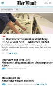 How derbund.ch looks like on a mobile device such as an iPhone.