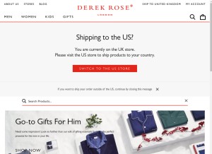 How derek-rose.com looks like on a tablet such as an iPad.