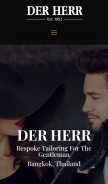 How derherr.com looks like on a mobile device such as an iPhone.