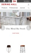 How deringhall.com looks like on a mobile device such as an iPhone.