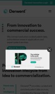 How derwent.com looks like on a mobile device such as an iPhone.