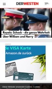 How derwesten.de looks like on a mobile device such as an iPhone.