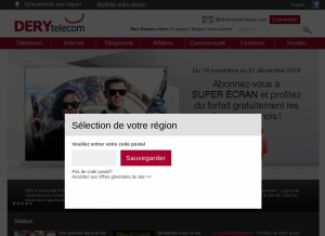 How derytelecom.ca looks like on a tablet such as an iPad.