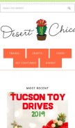 How desertchica.com looks like on a mobile device such as an iPhone.
