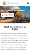 How deserteveningsafari.com looks like on a mobile device such as an iPhone.